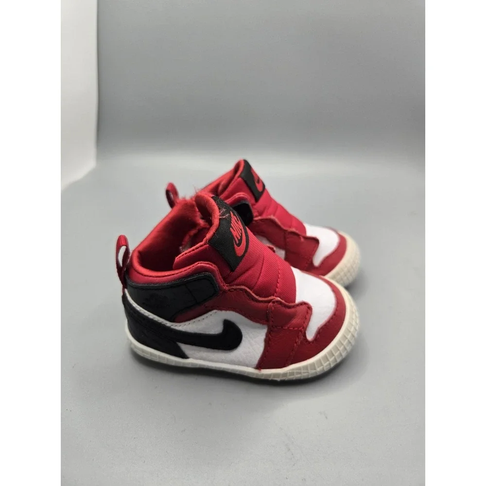 Nike Sky Jordan 1 TD Chicago Red White Black Infant Toddler Shoes Size 3C...